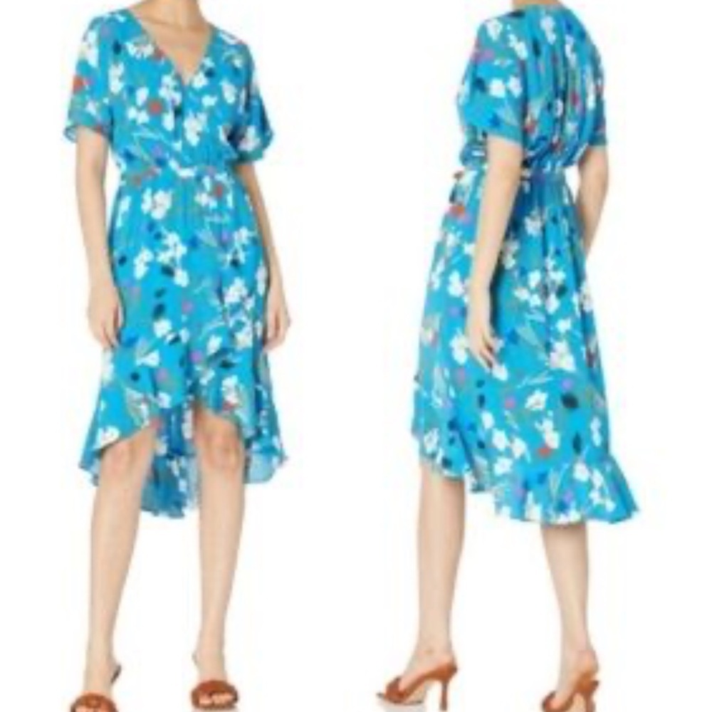 J Crew Mercantile faux wrap ruffle hi/low ruffle dress S - Picture 11 of 12